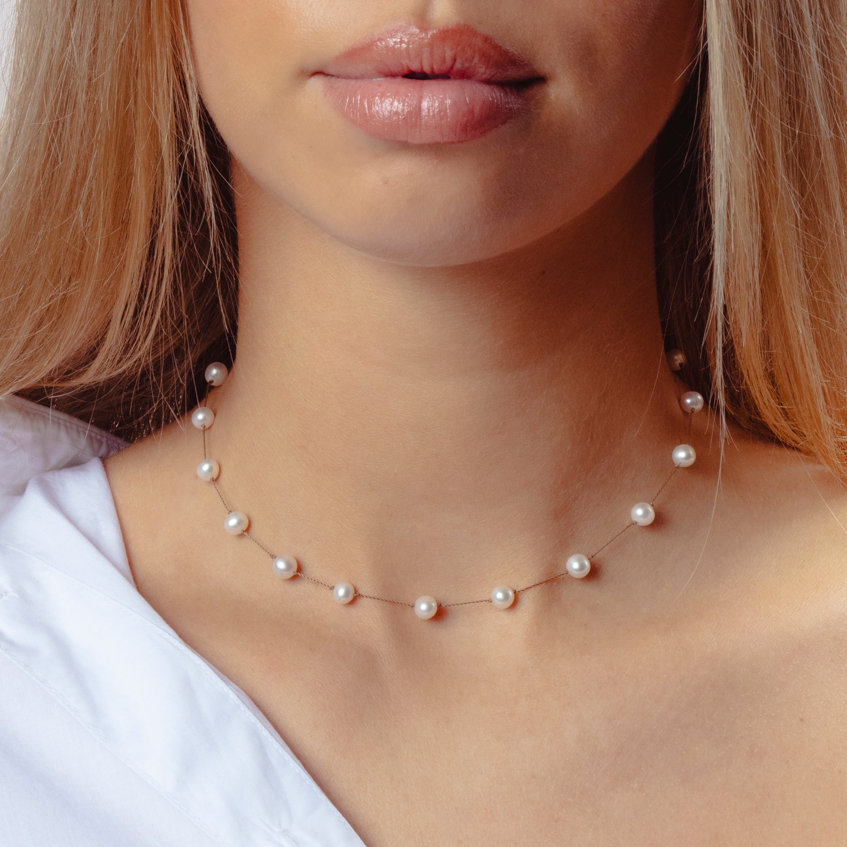 FLOATING SMALL WHITE PEARLS | KETTING